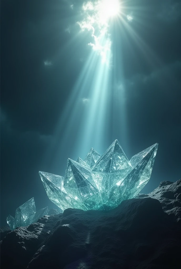 Dark image Diamonds in the sun**: A ray of sunlight reflected in stones ...