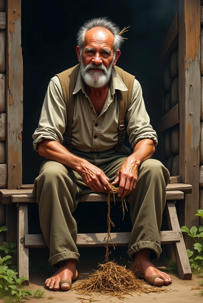 Soft morning light penetrates through the windows of the rustic wooden hut, Painting a charming scenery in photography. Em primeiro plano, vemos o lenhador habilidoso em sua rotina matinal, wearing sturdy clothes worn out by hard work. His face is lightly lit by a serene smile and his eyes reflect the calm that life in the forest gives him.
Ao fundo, A typical cabin kitchen displays its simplicity and charm, with a wood-burning stove releasing a soft smoke and a tantalizing aroma of fresh coffee. Uma chaleira preta se equilibra na chama crepitante, about to announce the beginning of the morning ritual. Sobre a mesa de madeira gasta, We found a basket of freshly picked berries and a jug of fresh milk, showing the woodcutter's intimate connection to the nature around him.
The photograph perfectly captures the welcoming feel of the scene, with the sun's rays filtering through the leaves of nearby trees and casting shadow patterns on the ground. The lush green of the forest is visible through the open window, misturando-se harmoniosamente com o interior aconchegante da cabana.
This image evokes a sense of peace and serenity, portraying the lumberjack in a moment of well-deserved pause after his arduous journey. It's a scene that invites us to imagine the taste of hot coffee and the comforting simplicity of life amidst wild nature.