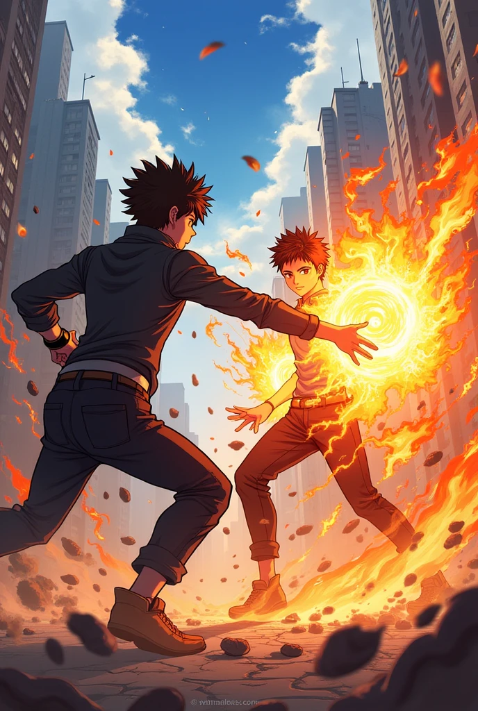 Kai punched Eren and Eren was burned manga