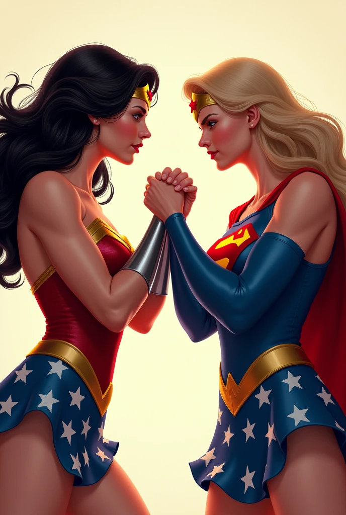 score_9, score_8_up, score_7_up, score_6_up, source_cartoon, adult women, (2women), duo, BREAK adult,  BREAK adult, (Supergirl, long flowing blonde hair:1.4), BREAK adult (Wonder Woman, black hair:1.5) A very beautiful blonde Supergirl and a very beautiful brunette Wonder Woman are embracing each other, erotic, nsfw, Looking into the camera, whole body, Looking into the camera, BREAK shallow depth of field, highly detailed, bokeh, moody, epic, gorgeous, grainy, BREAK (ultra-detailed), (best illustration), (best shadow), (absurdres), BREAK (detailed background), (very aesthetic).