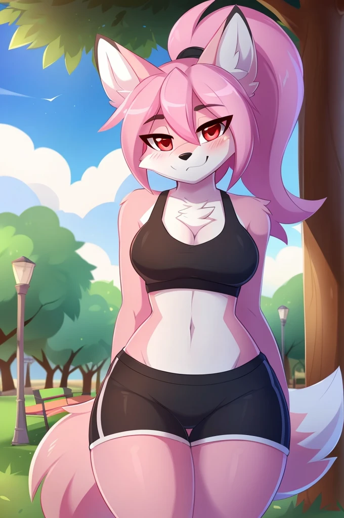 uploaded on e621, explicit content, 3d:0.4, cutesexyrobutts, hioshiru, female, solo, skitty, pink ears, park setting, standing, (crop top, jeans), clothed, clothing, petite figure, thick thighs, wide hips, three-quarter portrait, closeup
<lora:Skitty:1>