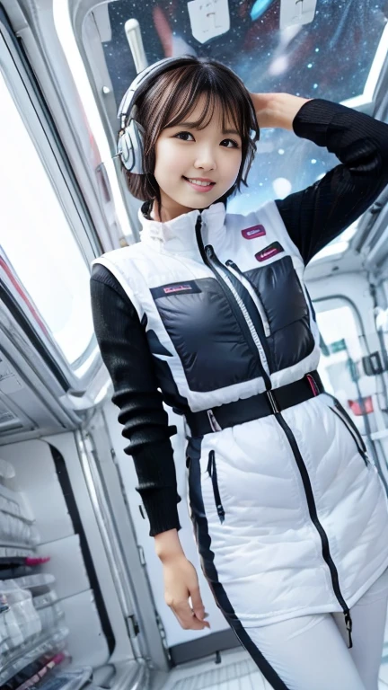 highest quality, Ultra-high resolution, (Realistic: 1.4), Inside the space station, Girl straddling the seat cushion of a gym bike, Dolphin Shorts,BREAK (gym bike):3,
Fitness Area, Astronaut training equipment, Zero Gravity Treadmill, Resistance Band Training Equipment, Floating Dumbbell, LED lighting, Wide々and space, Wall-mounted screen, Fitness equipment storage, Large windows with natural light, Globe seen from the window, Futuristic Design, And the fine details.
She is in training, standing on the Zero Gravity Treadmill, She is doing curls while holding a floating dumbbell in one hand. Her posture is strong and balanced, Showing off her fitness and poise. The camera angle is a little low, Capture her whole body in a dynamic pose, Highlighting the futuristic workout gear and advanced fitness equipment around her.
The background is the spacious Fitness Area of the space station, with LED lighting highlighting the advanced machinery. Large windows let in plenty of natural light, A spectacular view of the Earth, It creates a breathtaking contrast between the high-tech interior and the natural beauty of the space..