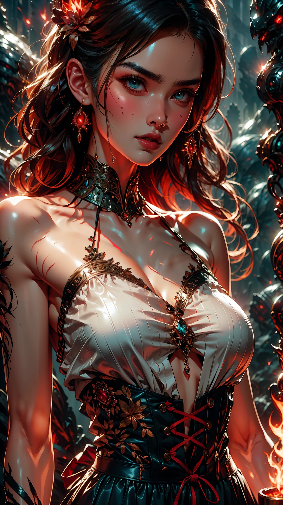 ((jewel_light element)), (Translucent luminous body_wearing a white frilly blouse), (girl made of light: 1.2, Long wavy hairstyle with delicate features and light:1.3), (minimalism: 0.5), (Front gaze close-up angle: 1.3), 4K, HDR, acid graphics, fantasy work, [Detailed and vivid face: 0.33], (White translucent glowing body and hair: 1.3), Shiny beautiful woman with silhouette outline, Understated elegance is revealed... A calm and dignified atmosphere provides a subtle sense of luxury..... gray smooth texture, stylish pose, fluorescent, Glowing tattoo, bioluminescent tattoo, glowing pattern.