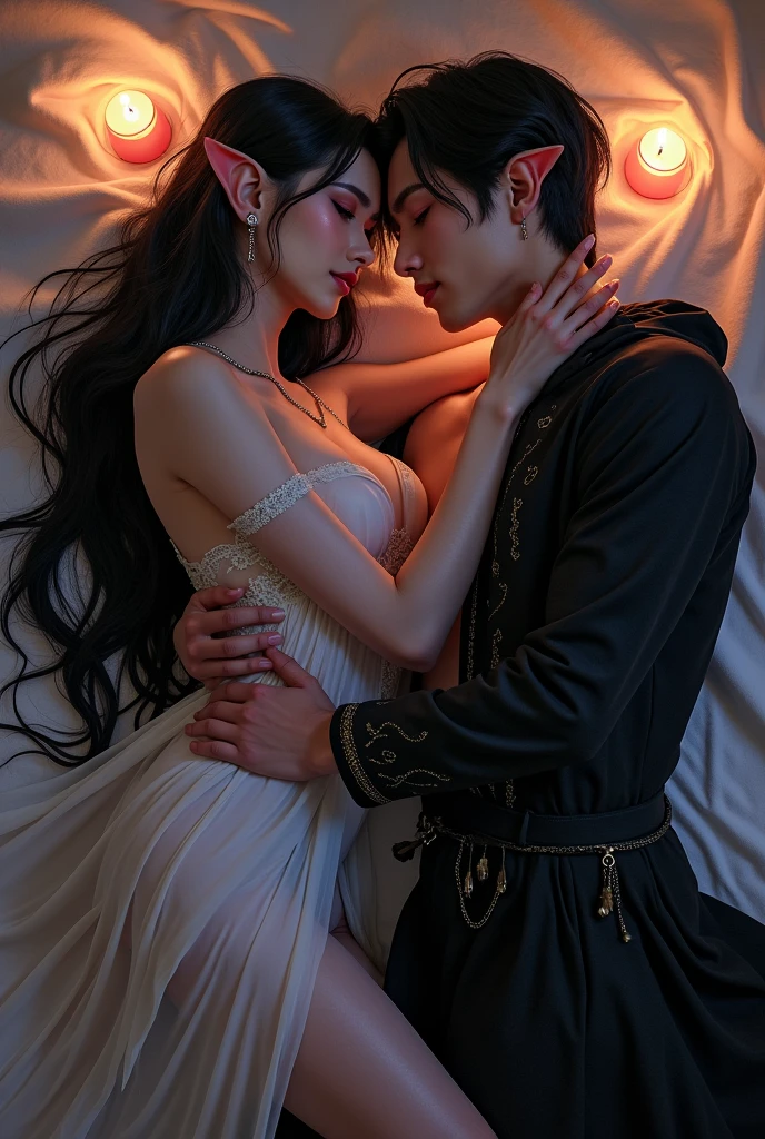 woman in black victorian dress laying on bed with a lion, fantasy photoshoot, while posing in the same bed, gorgeous goddess of leo, posing in bed, inspired by Chen Yifei, song hye - kyo, lovely languid princess, by Yang J, captured on canon eos r 6, shot with canon eoa 6 d mark ii, queen of the jungle, by Zhang Han
