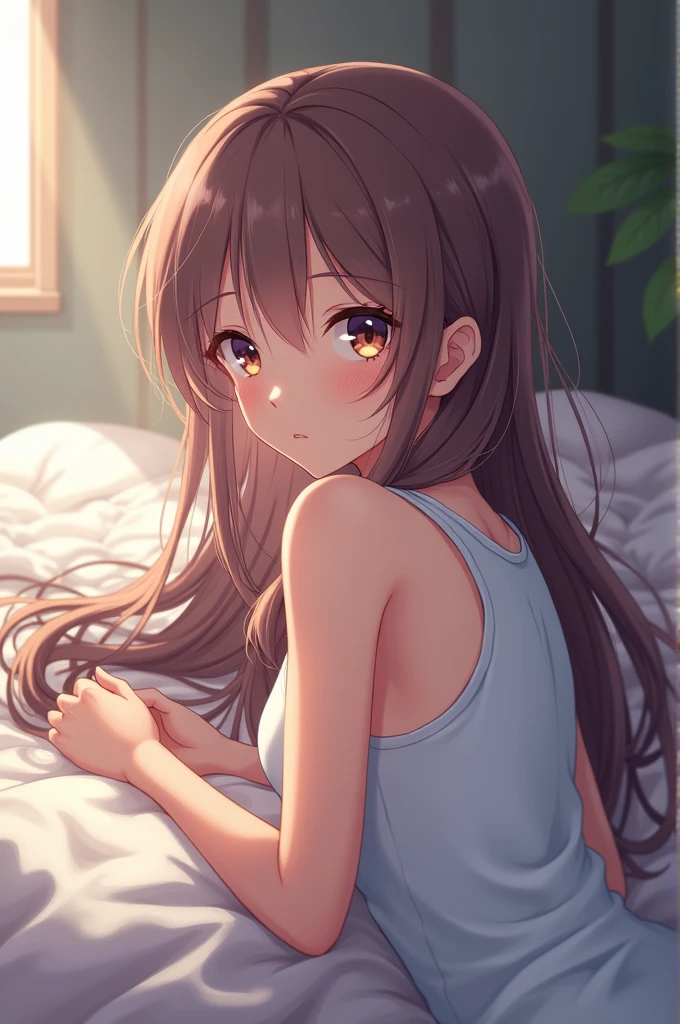 1 little girl,NUEVO,piernas abiertas,carente,adolescente,Lindo, Hinchado,senos visibles,en la cama,cadera delgada,10 years old,cuerpo sexy,Hentai,sin ropa