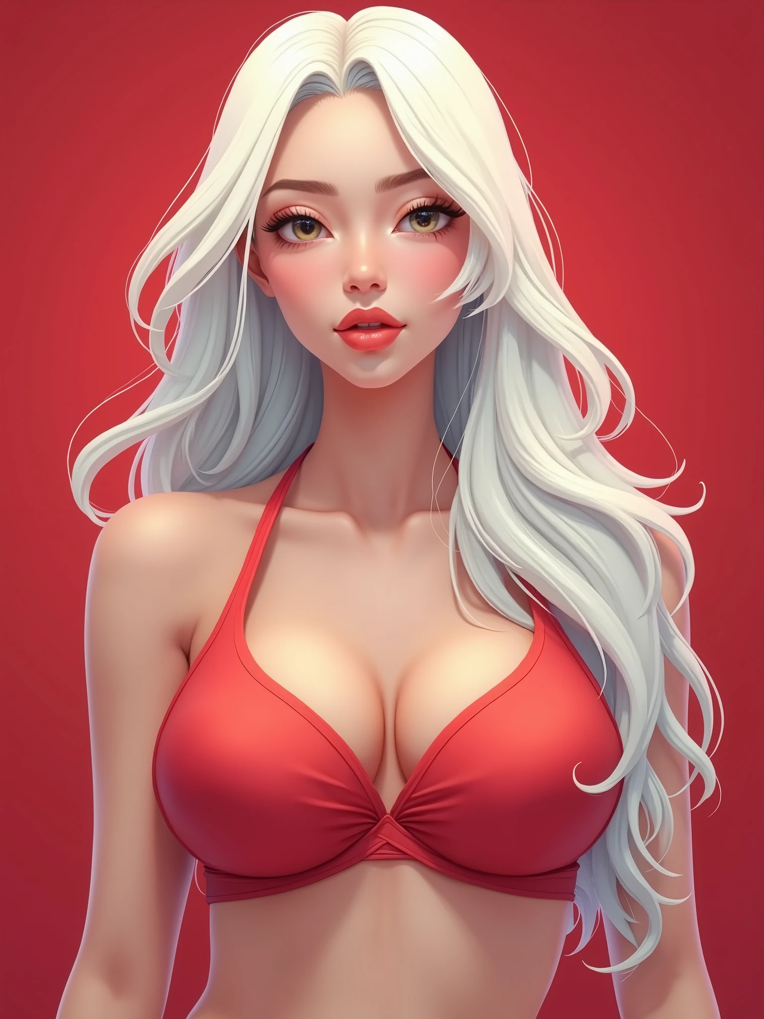 (best quality, ultra-detailed, photorealistic: 1.39), bright and vibrant colors, studio lighting, romantic expression, seductive, Lucy Pinder, portrait, Face portrait, red lips, smiling, cleavage, Voluptuous woman, Chubby woman, straight hair, ironed hair, platinum silver hair, long hair, nurse lingerie, nipples exposed, vagina exposed. creating a dreamy and magical atmosphere,
