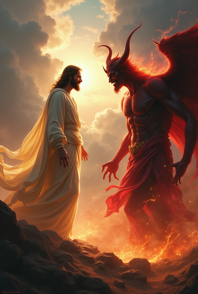 A devil and god jesus
