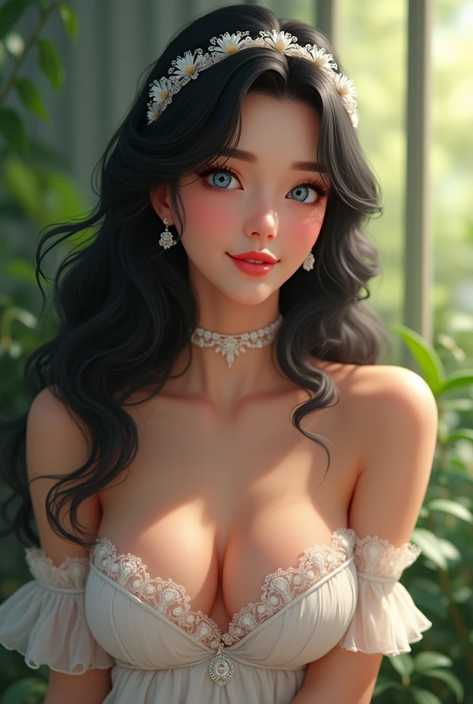 ((Best Quality, 8K, Masterpiece: 1.3)), 1girl, Slim Abs Beauty: 1.3, (Hairstyle Casual, Leaky Big Breasts: 1.2), Dress: 1.1, Super Fine Face, Delicate Eyes, Double Eyelids, Smile, Home