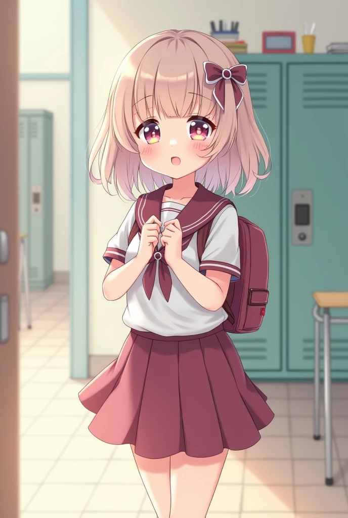 (1 tiny human girl, girl with anatomically perfect body, ultra detailed hands, Perfect hands, ultra detailed face, detailed pussy, cute eyes, pale skin:1.3), (headband, tunic blouse, frill skirt, boots:1.2), (have to pee, strong need to pee, couldn't hold pee, couldn't stop squirting pee, sweat:1.5), (no choice but to strong hold her pussy, transparent forceful stream squirting pee from urethra pussy, Incontinence, pee flowing down lower legs:1.5), (erotic twist of the body:1.2), (leaning forward:1.1), (noon, clear skies, public toilet, in front of ceramic floor-level toilet, toilet door, very bright:1.4), (blush, embarrassed, breathless, sigh, pleasure, ecstasy, half-closed eyes, head tilt, looking away:1.2), pull up her skirt and cross arms, (panty pull aside), (Put heel on the floor), (closed eyes, closed month:0.9), (Best Quality, masterpiece, 8K, ultra detailed, strong light coming in:1.4), lower body, worm's eye view,
