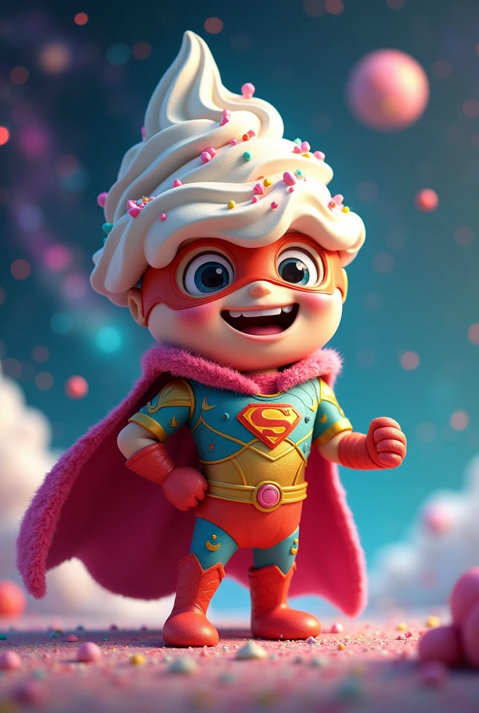 Cartoon ice cream hero