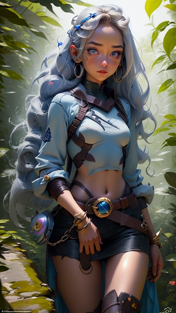 A beautiful and detailed (sweet portrait) wa ((Krystal)), Star Fox Krystal, sslim, lovable, green eyes, medium breasts, (((Long blue hair 1.3))), Decollete, anthro, furry, Uploaded E621, detailed fluffy fur, (wa Fluff-Kevlar, Bayard Wu, Personalami, Pino Daeni), detailed face, (fluffy), 1 girl, alone, sweet girl, 
