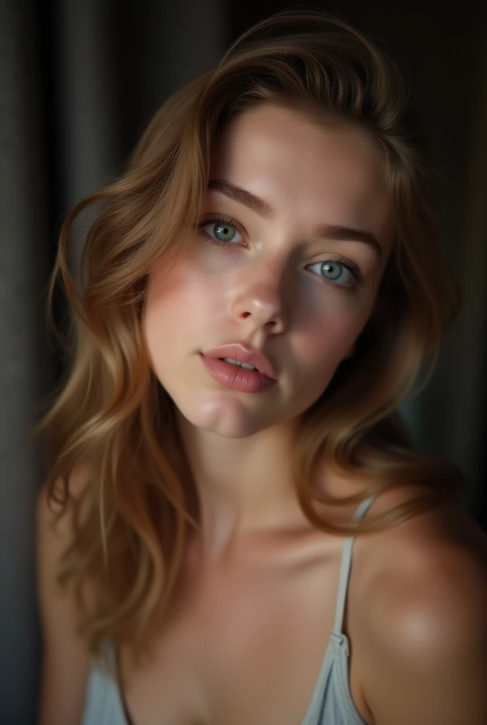 Colorful professional masterpiece photograph by Richard Kern in high quality of a beautiful girl. High detail, high quality elaboration of the face. Created by Joe McNally. Best photography with world awards. Leica M6, volumetric light.