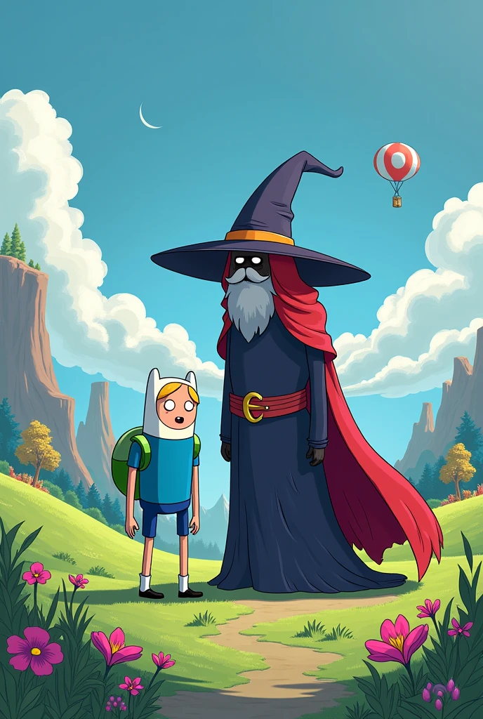 Create Finn from the Adventure Time series with the Hunter Wizard from the Adventure Time series