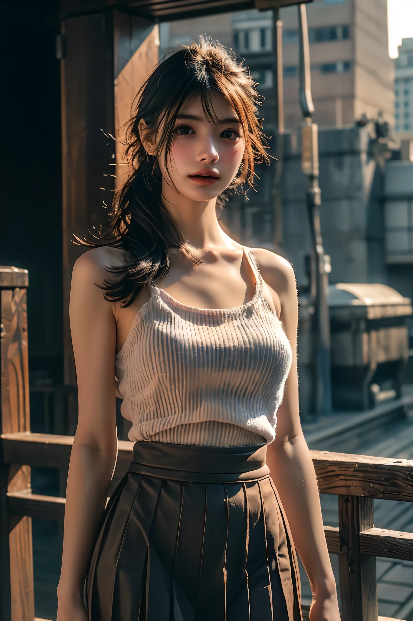 ((Highest quality, Tabletop, Ultra-high resolution、The most complex and detailed depiction))、(Bright lighting:1.1)、(Beautiful woman:1.1)、(Very light wavy hair:1.5), (ponytail:1.8)、8k, masterpiece, RAW Photos, Highest quality, Realistic, extremely detailed CG unity 8k wallpaper, Written boundary depth, Cinematic Light, Lens flare, Ray Tracing, (Very beautiful face, Beautiful Lips, Beautiful Eyes), Exquisitely detailed face, ((Highly detailed skin)) One Girl, In the Dark, Deep Shadow, Cute Japanese Black Gal, 1 girl, (スリム slender fit-muscled body:1.3), ((View your audience)),(Big smile:1.3), Midnight, Dark Night, (neon), Back Alley,(Blurred Background), Dim Light, (No people in the background:1.3), Beautiful earrings,, necklace, Clear Eyes, walk , Front shot:1.8, (Big eyes), look forward to, (Full Body Shot), Open the navel, (View your audience:1.3), ((Large Breasts:1.5)),Thick thighs, (A loose white off-the-shoulder knit:1.8),High heel sandals:1.8,High heels:1.5,Blonde meshウェーブヘア:1.8,Grey Eyes:1.8,long and voluminous lashes:1.5,Sunburned skin:1.8,Large, narrow eyes:1.9,Shut your mouth.:1.9,voluminous curly hair:1.8,Blonde mesh:1.8,Tight waist:1.5,Round and beautifully shaped butt:1.5,Large pupils:1.5,Tear bags,Transparent double eyelids,Model pose:1.5,Embarrassed look:1.5,An angle that captures the whole body:1.8,walk:1.8,Model walking:1.8,Model posing:1.8,Long, slender legs:1.8,The calves are thin:1.8,Thin ankles:1.8,Thick thighs,Small face:1.8,Standing posture:1.8,Tall:1.2,Small leopard print panties:1.8,Shallow panties above the crotch:1.9,