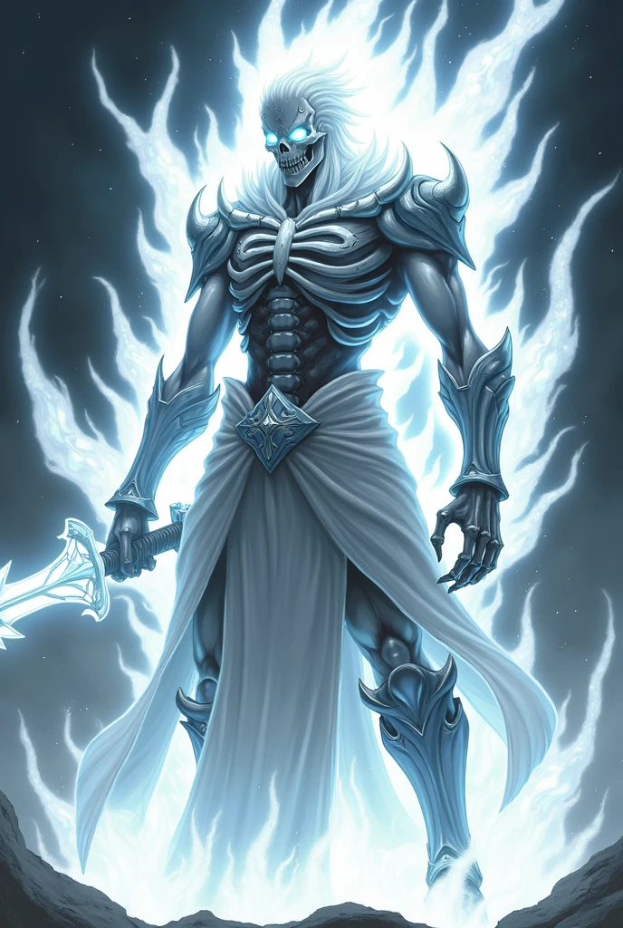 Ser imposing, Skeletal, demonic, With horns, with a sword drawn, God of Death, mictlantecuhtli, skeleton, armor, be powerful, Mexico, be mystical, lord of the underworld, god of the dead, He is a being that is not afraid of anything, Although he does have a fear but he leaves fear aside and decides to be a good skeleton, With his plume, Feathers on his head, Demonic, Mexica, Aztlaneca, Mexican God, Powerful