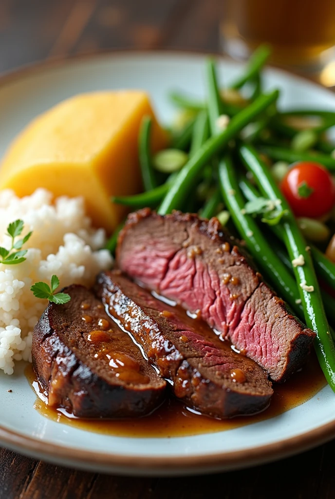 Cook dishes，Cut the beef，Hand details