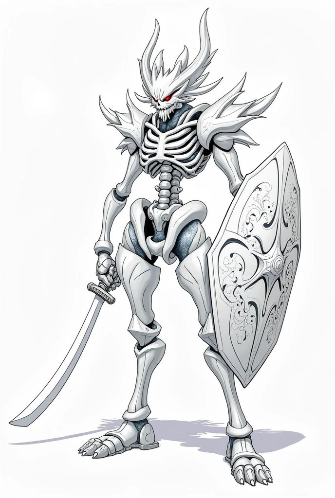Skeleton character of medium height, military hat with a skull, dark military clothing , full body dynamic pose 