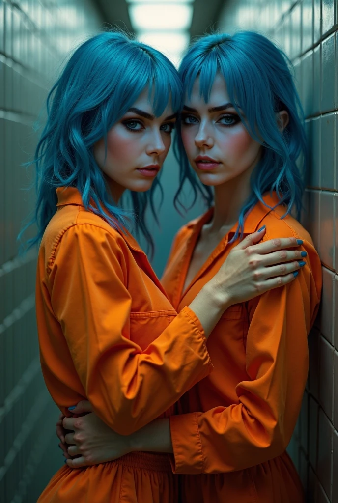 slime girl blue hair big