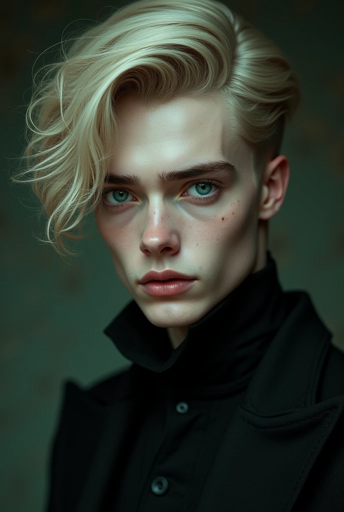 (Best Quality,4k,8k,High resolution,masterpiece:1.2),ultra detailed,sharp focus,(realist,photorealist,fotorrealista:1.37),Fotorrealist, green eyes, alone, Young man, 22 years, Pale skin, Model (skinny:1.3), (short layered platinum blonde hair:1.5), nude, sexy, (CNTX neon letters:1.4), very detailed face bdsm background,extremely detailed facial features,hyper realist skin texture,extremely fine details,intricate details,
detailed eyes,detailed nose,detailed lips,Detailed facial expressions,intricate facial anatomy,intense lighting,dramatic lighting,lighting change,cinematic lighting,chiaroscuro lighting,dramatic shadows,dramatic moments,vivid colors,intense colours,Deep contrast,cinematic depth of field,cinematographic composition,cinematic camera angle