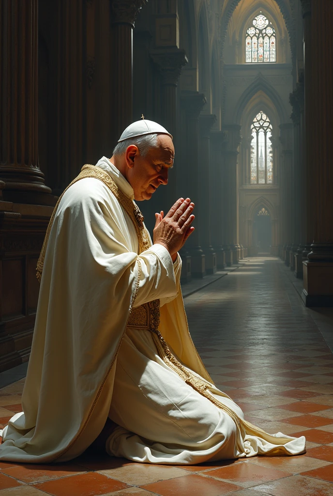 The Pope smoking, real cigarette
