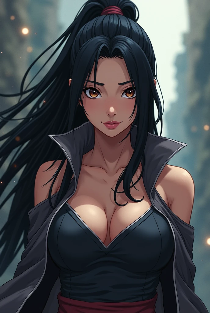 Masterpiece, Best quality, sky, hilltop, sharp face, Science_fiction, Monster, Orc symbaroum, blue hair, green eyes, ultra detail hair, japanese style clothes,perfect breast, ultra detail, Masterpiece, best quality, 8k arnold, volumetric lighting, volumetric shadows, phil haley style a girl, ultra face detail, ultra realistic face, happiness, hokkaido Outskirts, full body