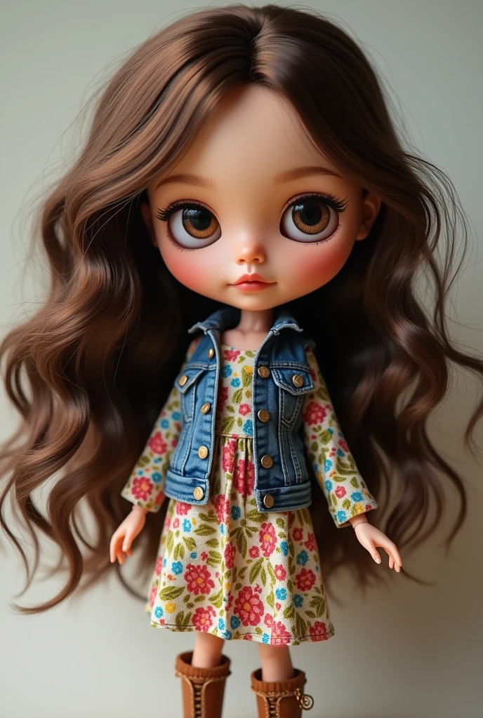a blythe doll with curly hair 
