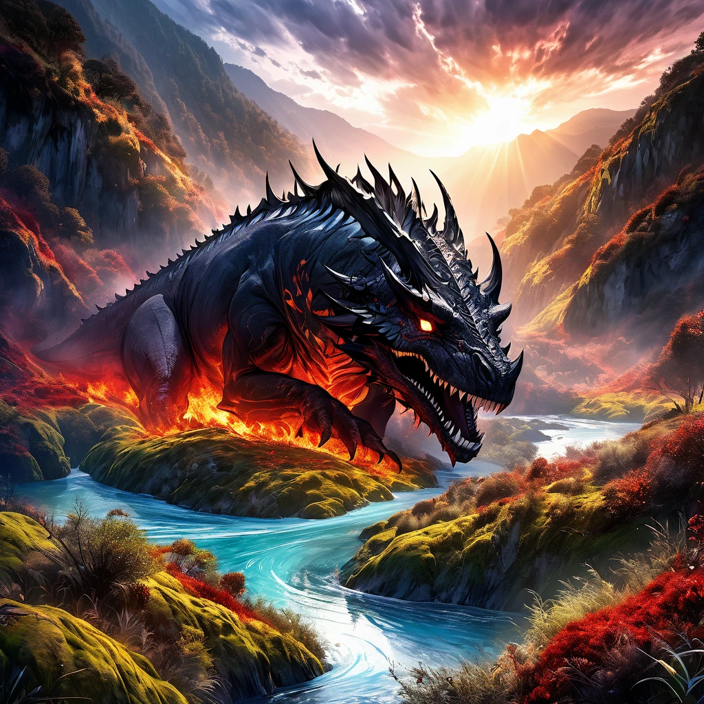 dino text fusion of acrylic and watercolor paintings, finger painting artwork, Acheron River, King of Hell Hades, Journey to Hell, Landscape Painting, dark fantasy, glossy effects, delicate and dynamic textures, contrasts of light and shadow, 2.5D, artistic photography, hyper realistic, ultra detailed, absolutely resolution, best quality
INFO
