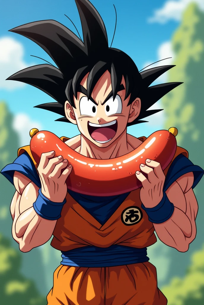 Dragon Ball、Vegeta style、Eating a lot of meat、The background is space
