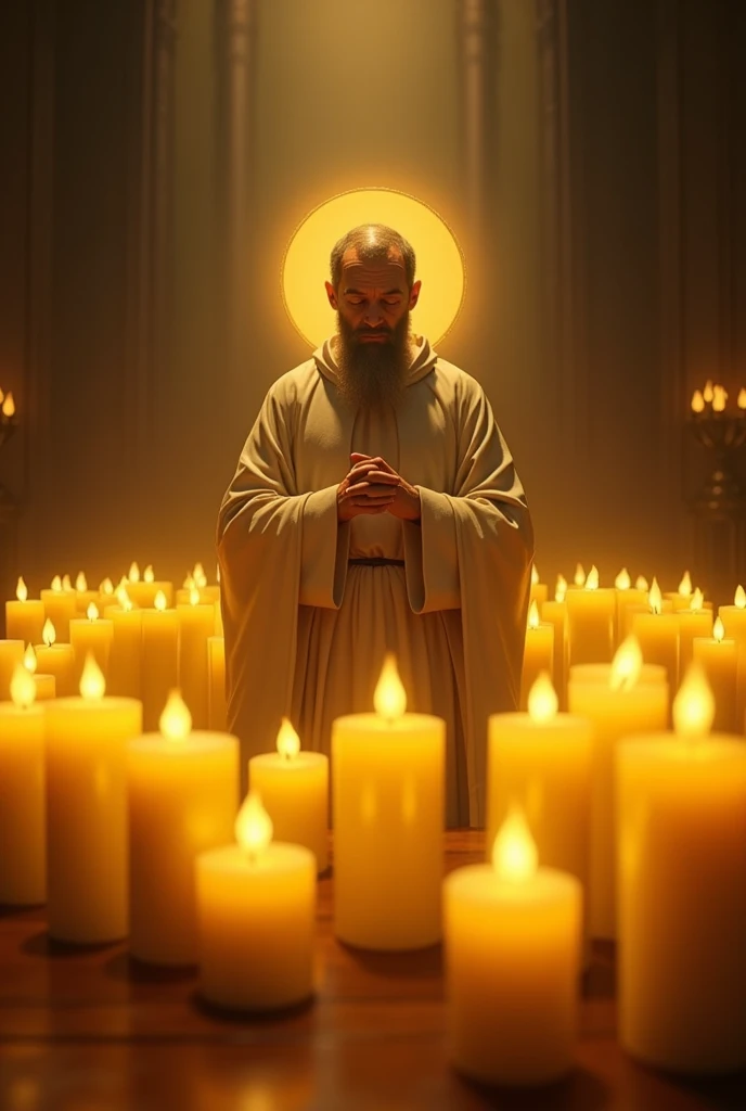 illustration, realistic depiction of God bestowing blessings on a person, brilho divino, atmosfera celestial, etherial lighting, Symbolic and Spiritual Representation. ((Imaging without malformation)).