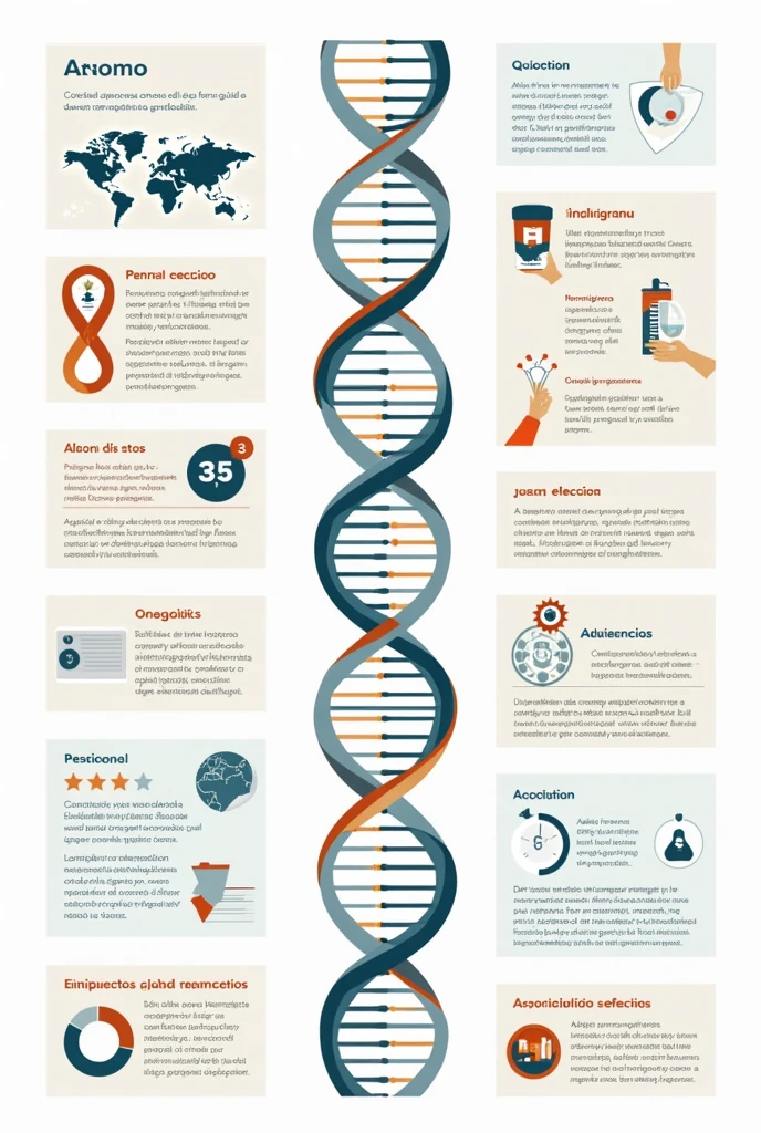 Infographic about human genome in Portuguese with slightly large letters