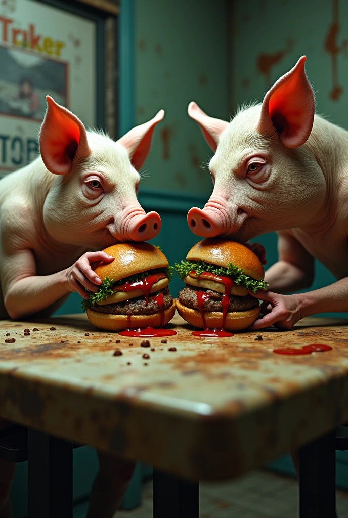 Pink pig's head
