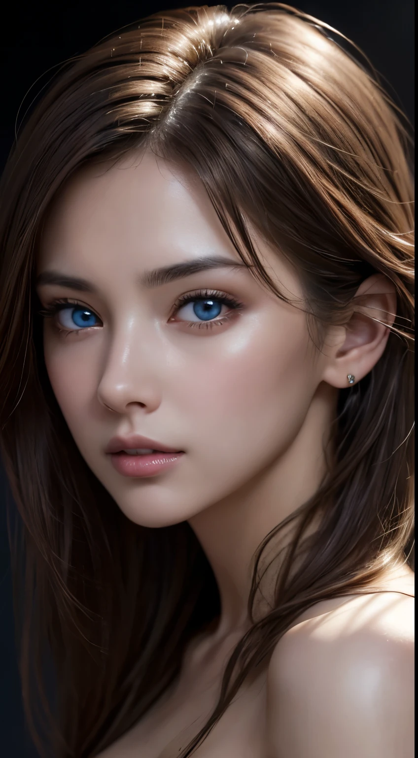 high quality, best quality, photo-realistic, raw-photo, realistic, ultra realistic 8k cg, ultra-detailed, High definition, masterpiece, 1girl, long hair, blue eyes, close-up, intricate details, detailed texture, finely detailed,