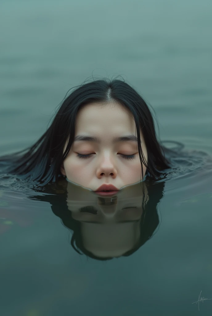 (RAW photo, Best quality), (Realistic, photo-realistic:1.2),High quality,  1girll,delicated face,full bodyesbian，white dresses，Closed eyes,,Enjoy,，Under water