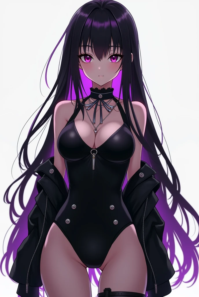 First place girl,Black top hat,smoke,Long straight hair,Dark brown pupils,白色外套配黑色紧身Navel装,Bare legs,头戴Black top hat,Expression is a must,Smile,Navel,Clothes with black as the main color