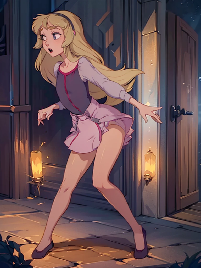 Girl, 12, Princess Eilonwy Outfit, Leotard, (((Hips swayed to the left, Her left hand on her waist, 😉)))