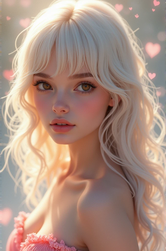 white blonde character for youtube channel profile