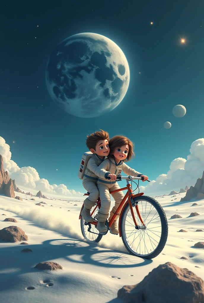 The Beginning of the Journey Once upon a time there was a little explorer named Leo, who dreamed of traveling through outer space. Certo dia, while looking at the bright stars in the night sky, ele decidiu que estava na hora de realizar seu sonho. With the help of your imagination and creativity, He waited for a spaceship made of cardboard boxes and duct tape.A Decolagem Corajosa Com sua nave pronta, Leo se preparou para uma grande jornada. He donned a helmet made from a pot and tied a colorful scarf around his neck, sentindo-se como um verdadeiro astronauta. With a little push, sua nave decolou do quintal, voando pelo ar enquanto ele fazia barulhos de foguetes com a boca.