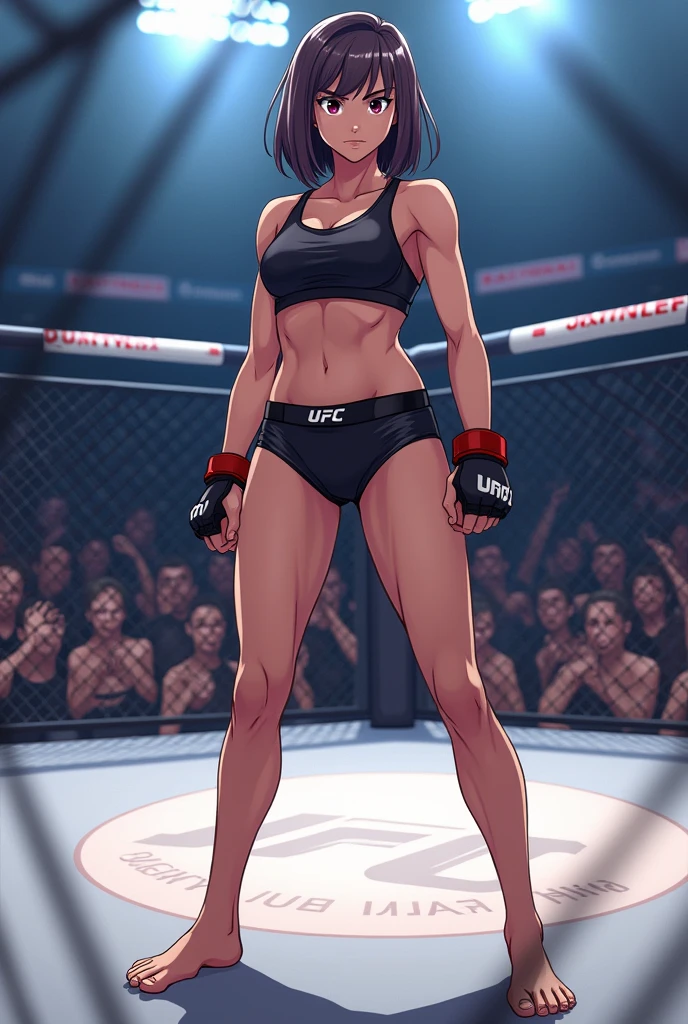 mma, high detailed, cinematic lighting, render, 8k, realistic, hyperrealistic, big mma arena, crowd, photorealistic, mma ring, a woman, realistic, detailed, high resolution, realistic skin, hyperrealistic