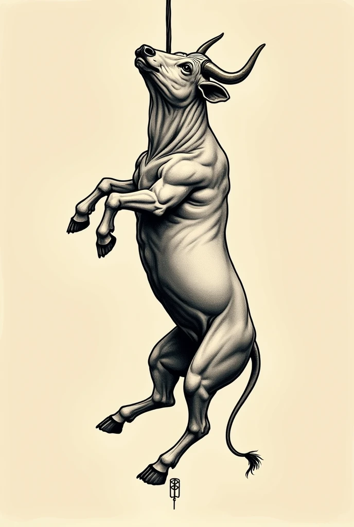 Human body, bull head, octopus legs