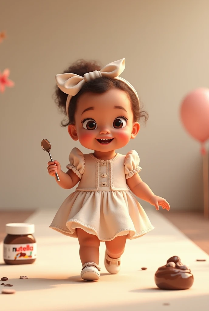 (( best qualityer ))baby de 9 meses, without hair, baldie, baby, brunette skin, baby fofa, Brown eyes, mulatto, baby muito fofa, baby linda, baby encantadora, lilac dress, baby linda