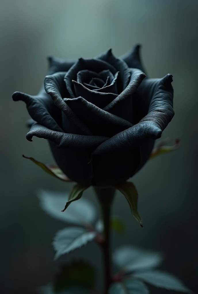 black roses (best quality: 1.3), (masterpiece: 1.1), (illustration: 1.2) leaves, thorns, water drops (ultra detailed: 1.2) photographic quality. ultra realistic --auto --s2