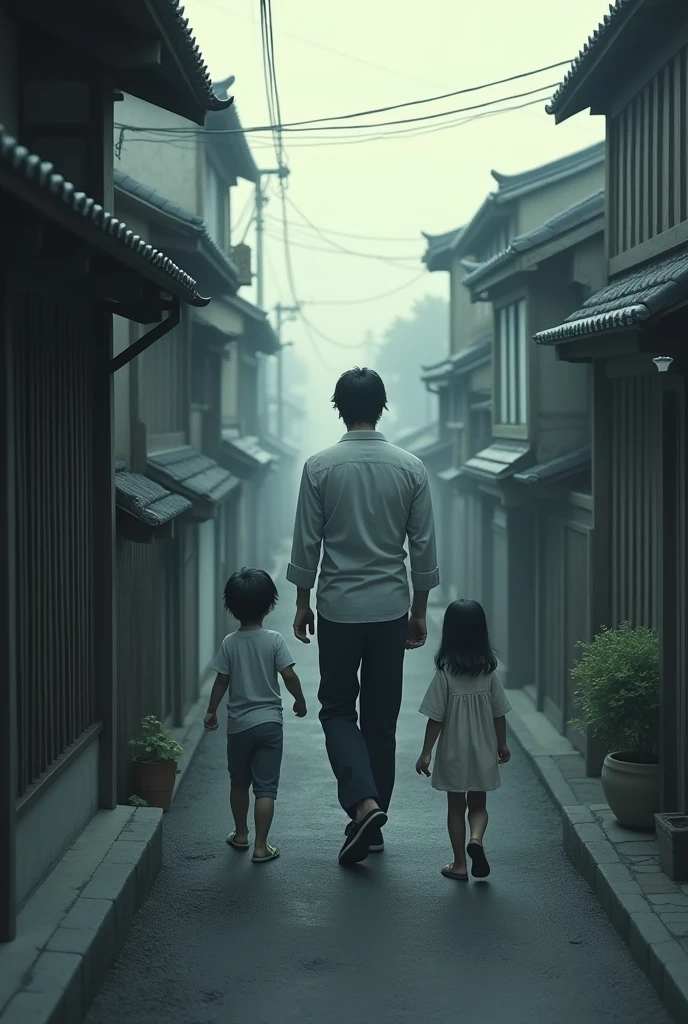 On the left side there is a young boy sitting on an outdoor bench, on the right side there is a head of a young Asian man in a cornwork. still from a live action movie, live action movie scene, yoshi tomo nara and aya takano, Japanese horror, Japanese horror movie filming, Japanese popsurrealism, Japanese live-action movie, timeless disturbing masterpiece, photorealistic movie yet, hyperrealistic movie still
