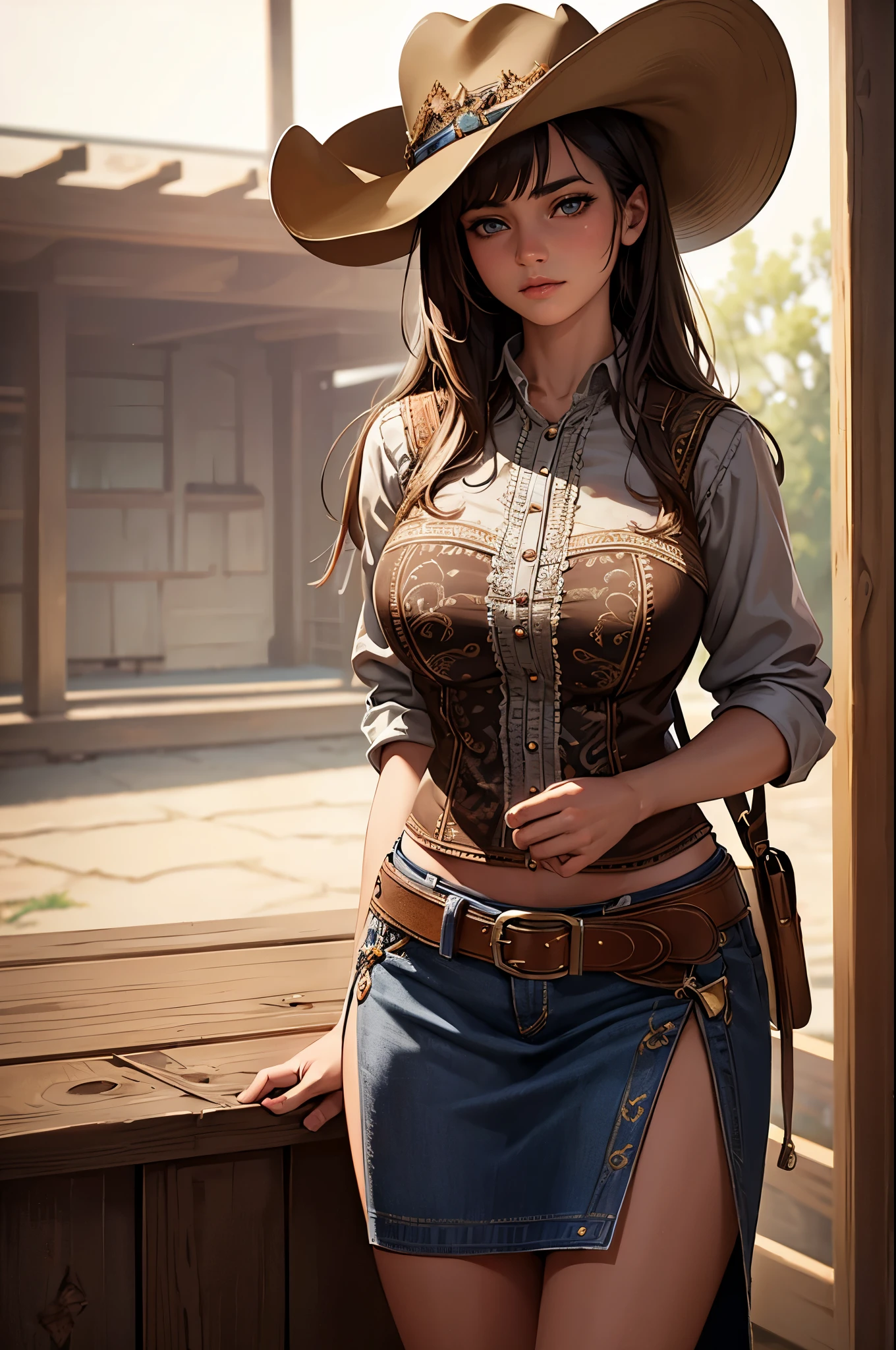 western cowboy style, cowgirl, photography, best quality, realistic, realistic, intricate details, (fine details), (intricate details), cinematic light, best quality backlight, clear lines, 8k, super high resolution