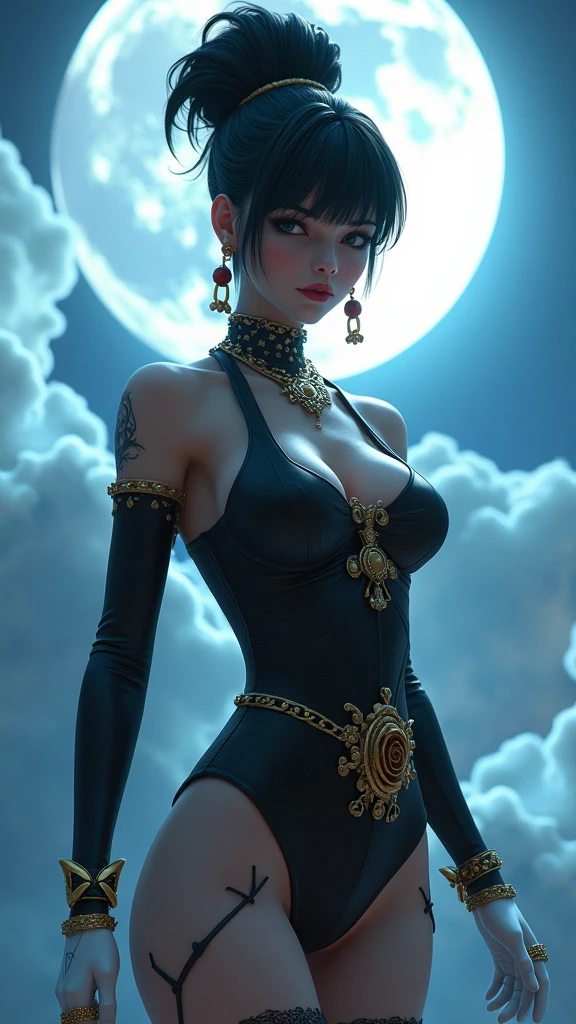High resolution、２６old woman、Legendary beauty、The world in a dream、western devil worshipers、Dark fantasy world、high nose、long term、sad expression、eyeliner、short hairstyle、、Intelligent girl、Ancient costumes、Ancient world、Colorful world、Plain see-through underwear、lightly dressed、bathing、Frugal life
