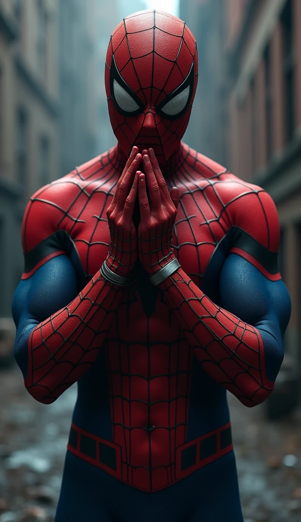 Create spiderman images, wearing the mask, hot without clothes, wearing only underwear, holding his member (penis) hard squatting masturbating