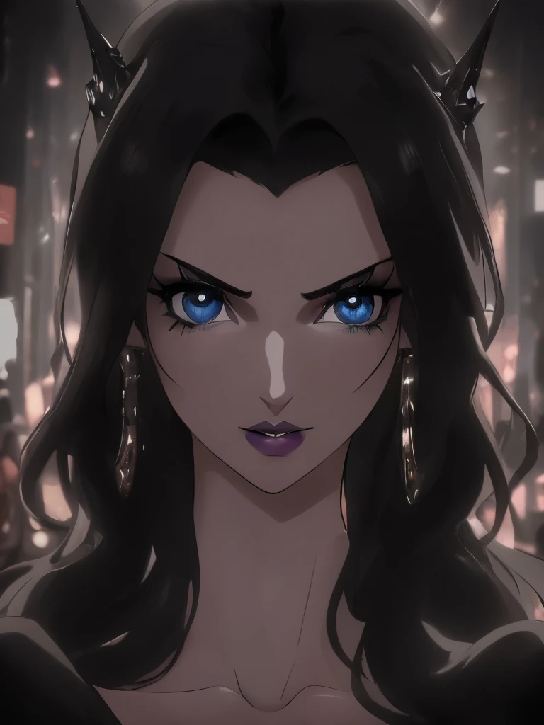 Best Quality,8k,high resolution,Masterpiece:1.2), (ultra detailed), (  art), (semi - ) (boa hancock) (One piece setup), (pose ), (realist,photorealist,photo-realist:1.37), (HDR,HD), (portrait), (vivid colors), (long legs), (clearly elongated face), (Hermosos detailed eyes), (light blue eyes with black profundos), (beautiful detailed lips), (extremely detailed eyes and face), bright Eyes, light blue eyes with black, Dynamic angle and posture, perspiration,  (long eyelashes), (long black hair), (sharp focus), (physically based rendering), () (), (intense), (expression of intense desire), (motion blur), (elegant), (slim figure), (anime inspired), (bright lights), (), (contrasting colors), (mysterious atmosphere), (action packed scene), (Unique style), (striking), (Handsome), (evocative), (expressive), (Intriguing atmosphere), (giant :1.2) ((Best Quality)),((Very detailed)),Masterpiece,absurdities,detailed face,beautiful face,(detailed eyes, deep eyes),(1 girl),((dynamic pose)), looking at the viewer, SMILE, 