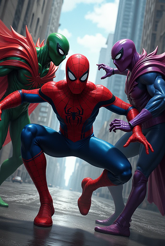 Create an image with 64k resolution, Unreal Engine 5, SpiderMan style, Super Metroid style, full body knee-length photo of zombie skeleton woman, cosplaying Spider-Man+Samus Aran, looking at the viewer, green eyes, blue hair, holding a travel suitcase, in a haunted hotel with ghosts, posing.