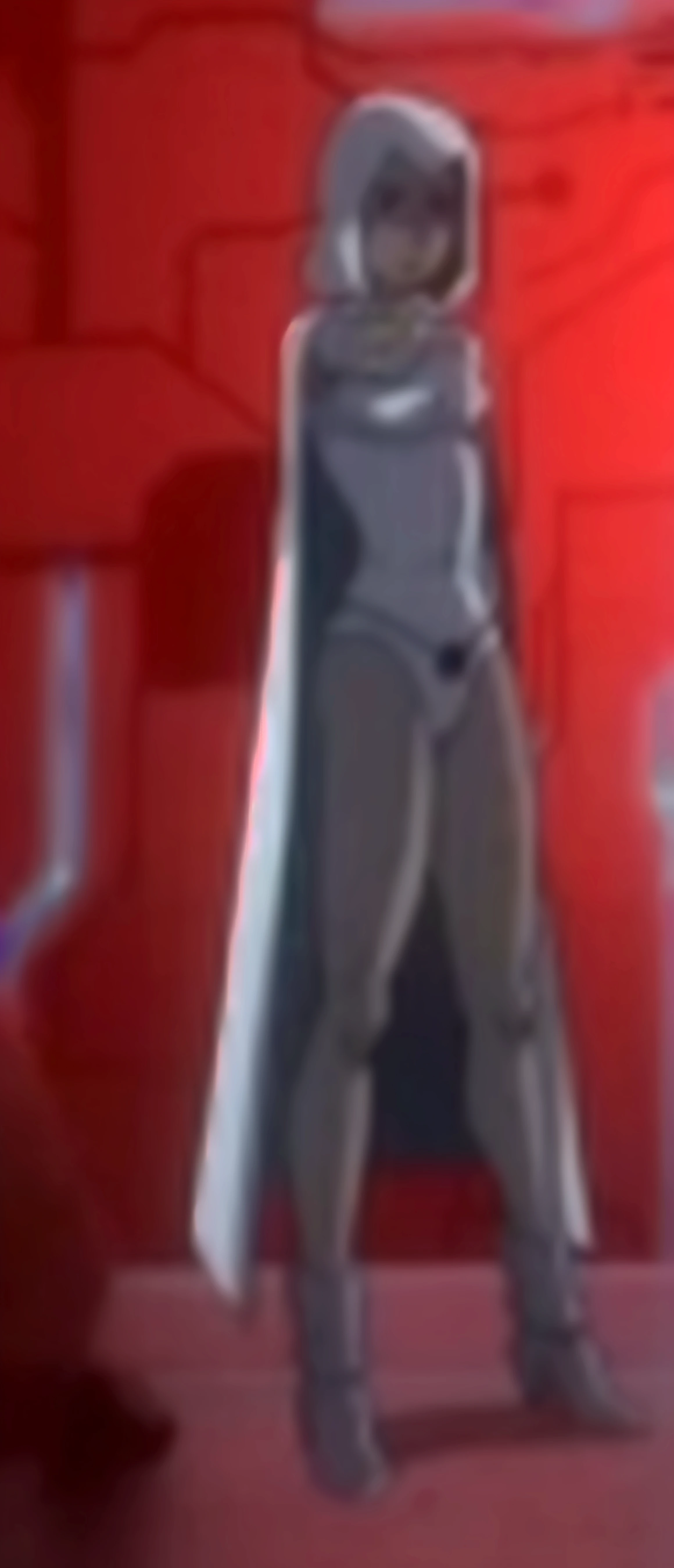 Muscle woman  standing  in hall