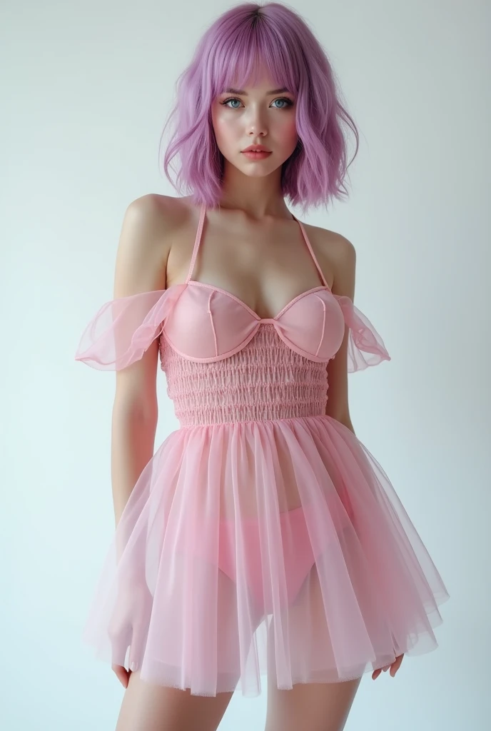 (masterpiece)、(Best image quality)、(Very detailed)、(Very detailed)、4K、(8K)、Best image quality、(beautiful)、 More about Campbell, 1 Girl, star hair ornaments, hair ornaments, Pink Hair, Long Hair, gloves, Leotard Purple Leotard, White leotard, ((Digging Leotard 1.2))、Wet leotard、Leotard digging into the crotch、((Huge breasts))、Nipples、(((Transparent chest 1.3)))、Thick thighs、Wet Skin、A light smile、Noise Reduction、((Hands behind head 1.5))、(Emphasis on the crotch)、Breast Augmentation、stage、Perfect lighting、(((squat)))、pole dance、barefoot、sexual excitement、Watching from between the crotches、(Focus on the crotch 1.2)、frontで近くからのアングル、from before、front、Low Angle、beautiful手