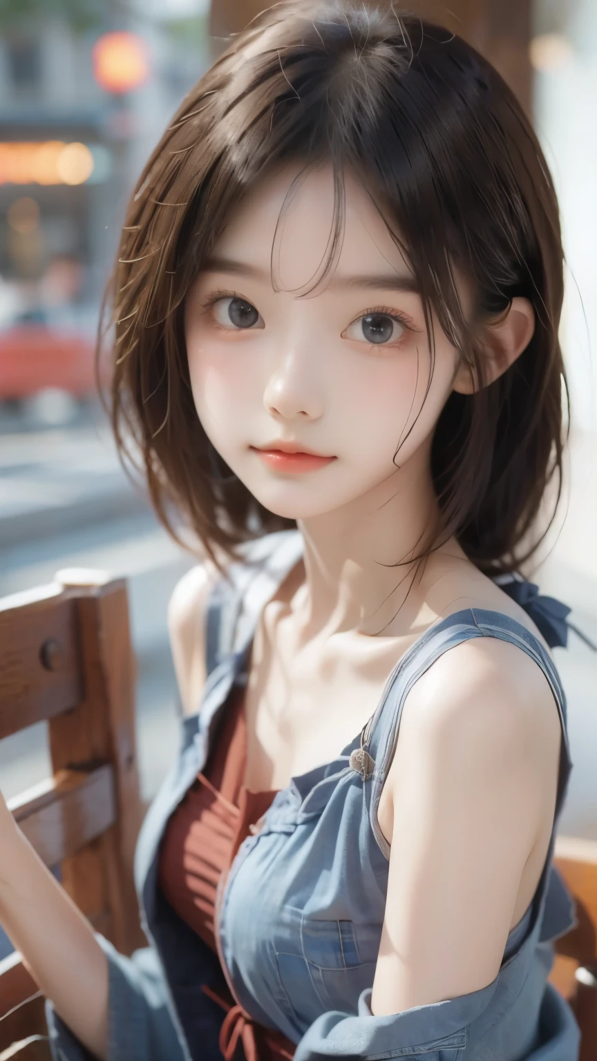 Asian, beautiful, thin, cute, 30th Generation, beautiful Face, beautiful Skin, actress, mature, Upper Body, Light brown hair, thin髪, Live Action, masterpiece, Highest quality, Highly detailed CG Unity 8K wallpaper, Ultra-high resolution, Casual Fashion, Lighting, Summer Fashion, (Natural brown hair: 0.8), (Puffy eyes), Watch the audience, turn around, Bleached Hair, Model pose, White Background, Delicate skin types, Light curly hair, Put your hands around your mouth, White T-shirt, Hair model photo